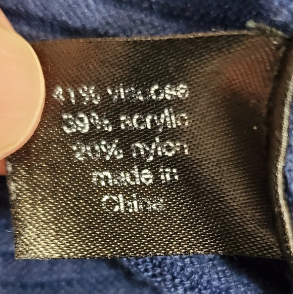 Lane Bryant 3/4 Sleeve V-Neck Ribbed Women's Sweater Blue ~ Pre-Owned Sz 22/24 - Picture 10 of 12